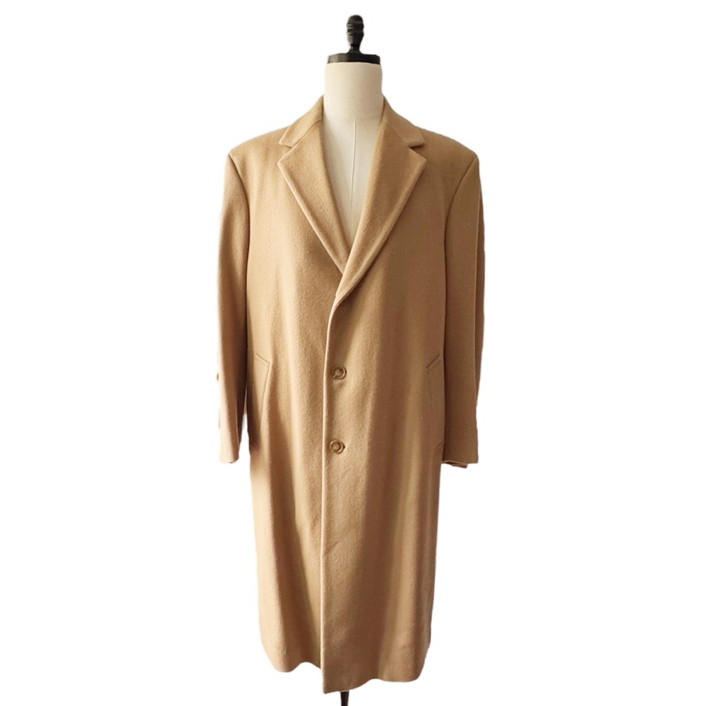 Loro Piana for Nordstrom Storm System Wool Overcoat Camel Tan 42R Made Italy - Picture 2 of 16